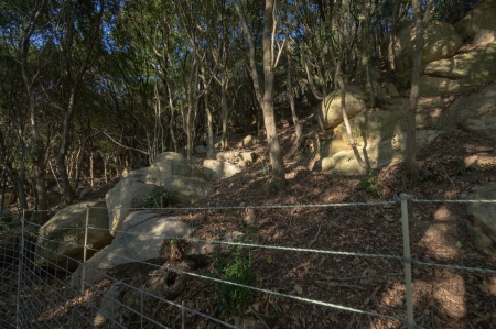 大坂城石垣石切北山丁場跡